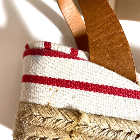 Tory Burch Karissa Red Striped Espadrilles - Picture 8 of 11